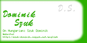 dominik szuk business card